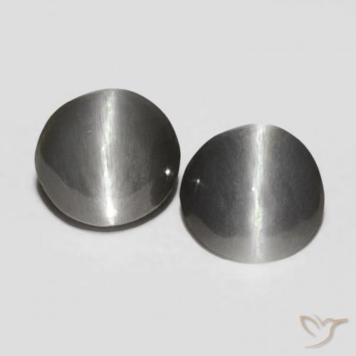 0.41ctw Natural Medium Grey Chrysoberyl Cat's Eye, Oval, Opaque