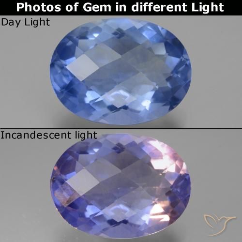 18.83ct Natural Bright Blue Color-Change Fluorite, Oval, VS
