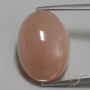 28.17ct Natural Medium Orange Moonstone, Oval, Opaque