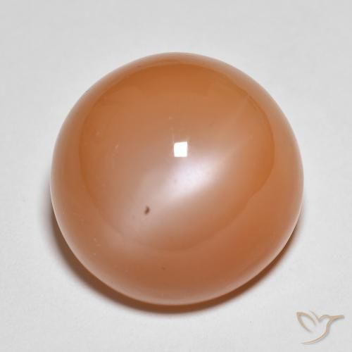 18.54ct Natural Light Reddish Orange Moonstone, Round, Translucent