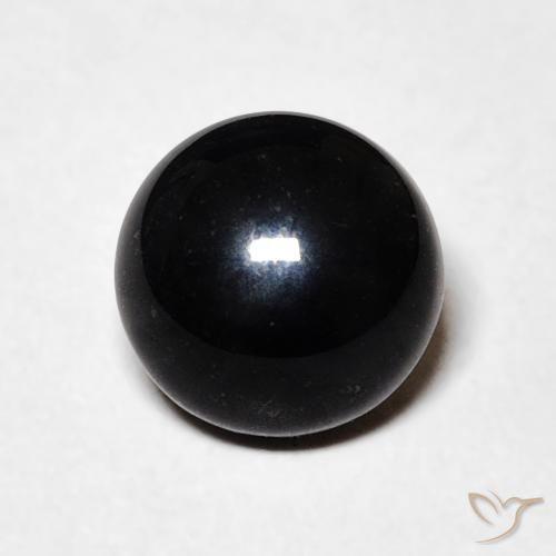 1.42ct Natural Black Onyx, Round, Opaque, Photo A