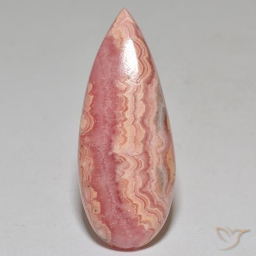 22.71ct Natural Multicolor Rhodochrosite, Pear Shape, Opaque