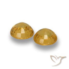 Sapphire Gemstones in 5 mm (calibrated) Size for Sale, Sapphire Stones in Dark Golden Color