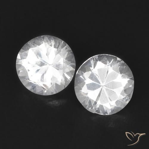 0.68ctw Natural White Sapphire, Round, VS