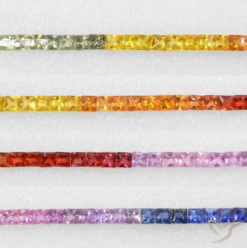 6.42ctw Natural Multicolor Sapphire, Square, VS