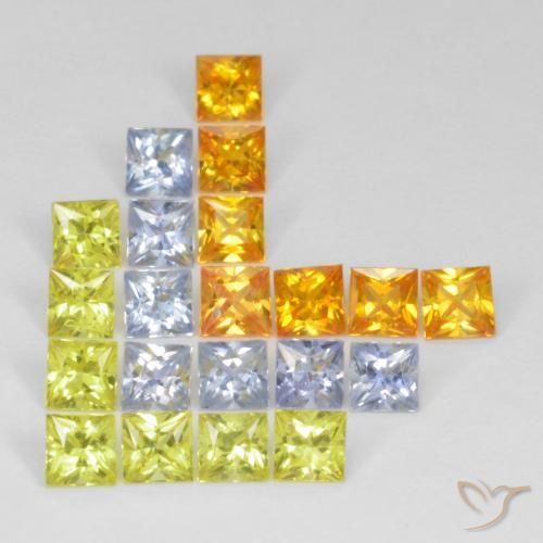 3.62ctw Natural Multicolor Sapphire, Square, VS