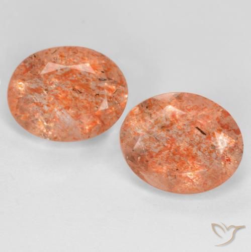 4.30ctw Natural Grapefruit Orange Sunstone, Oval, Transparent