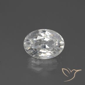3.09ct Natural Warm White Zircon, Oval, VS